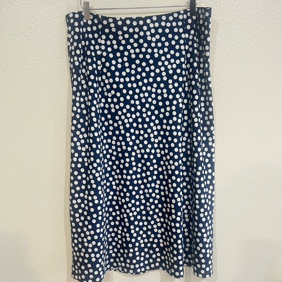 J.Crew Pull-On Silky Slip Skirt in Navy Dots Soft Grunge 1990s Size XL NWT - Picture 10 of 11